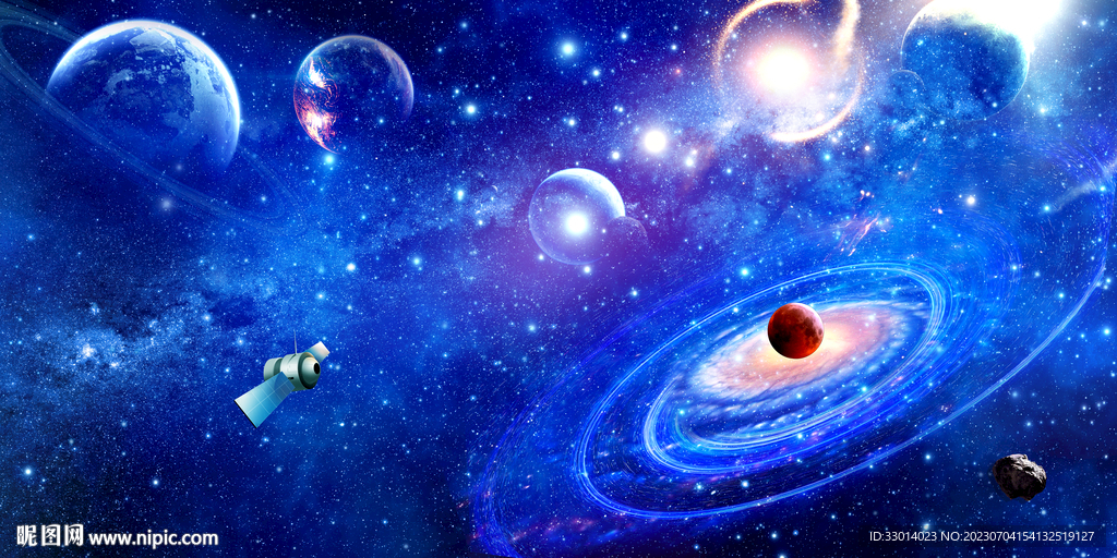 蓝色星空背景