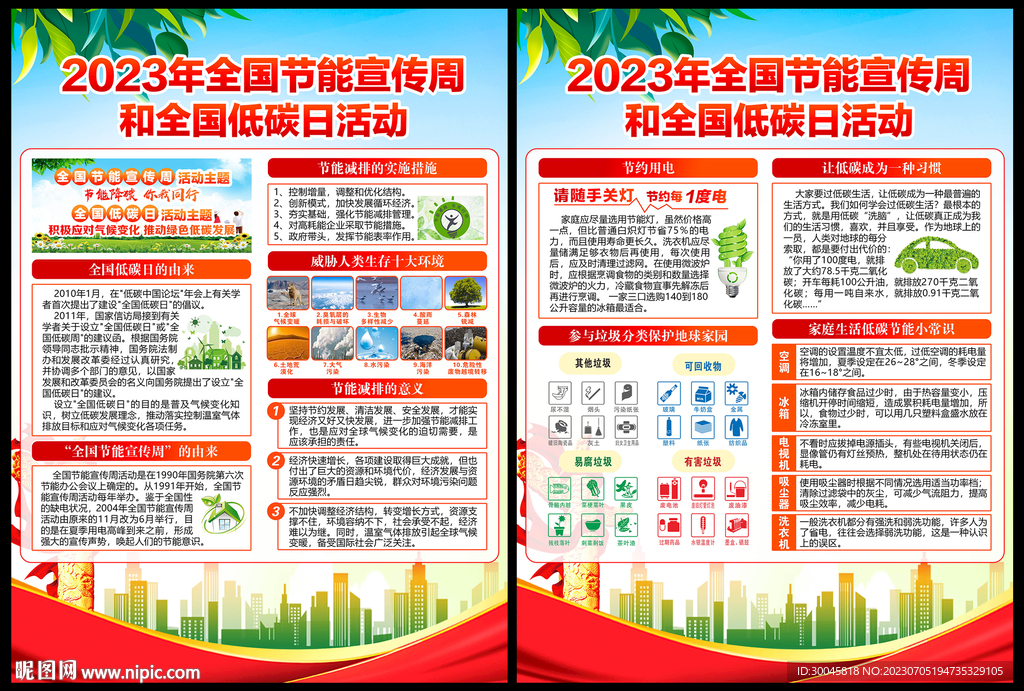 2023年节能宣传周宣传单