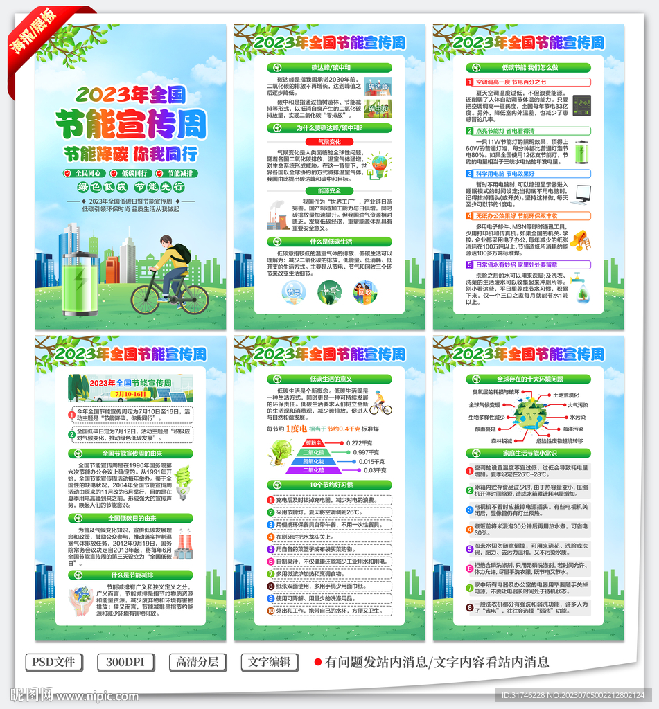 全国节能宣传周海报展板