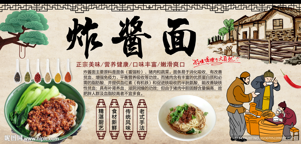炸酱面背景墙