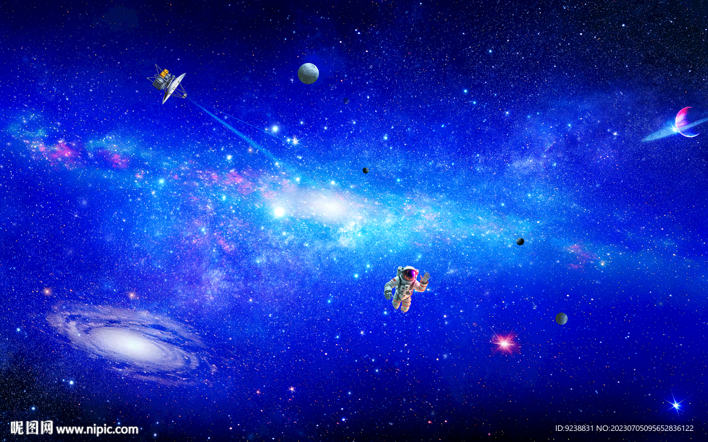 蓝色星空背景