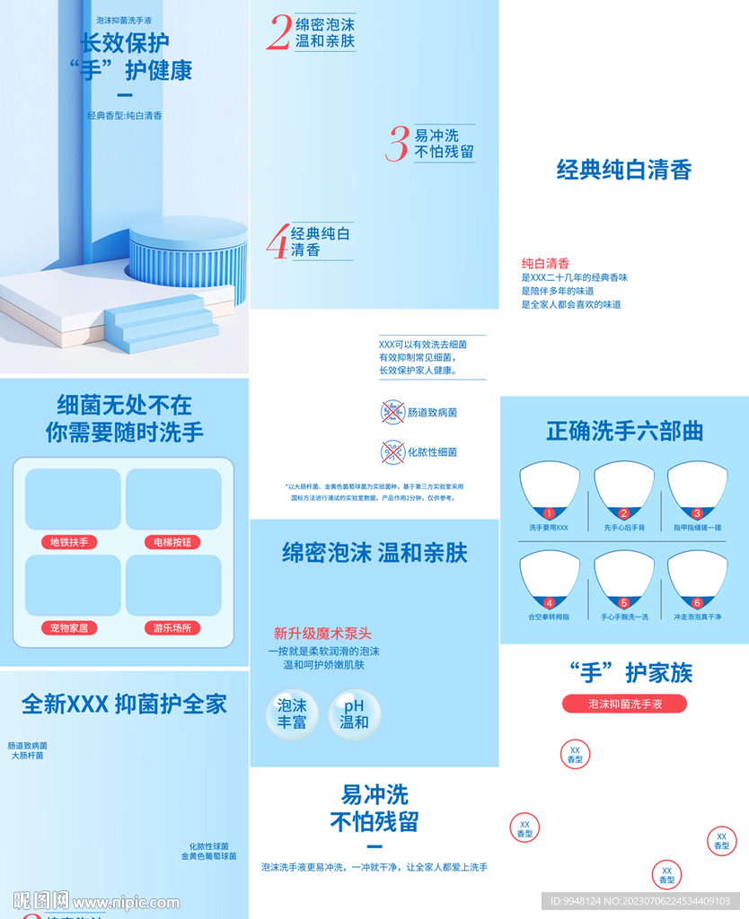 酒精消毒洗手液详情页产品描述