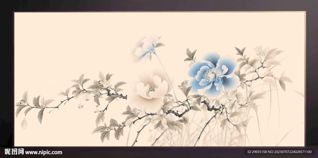 山水画装饰画无框画