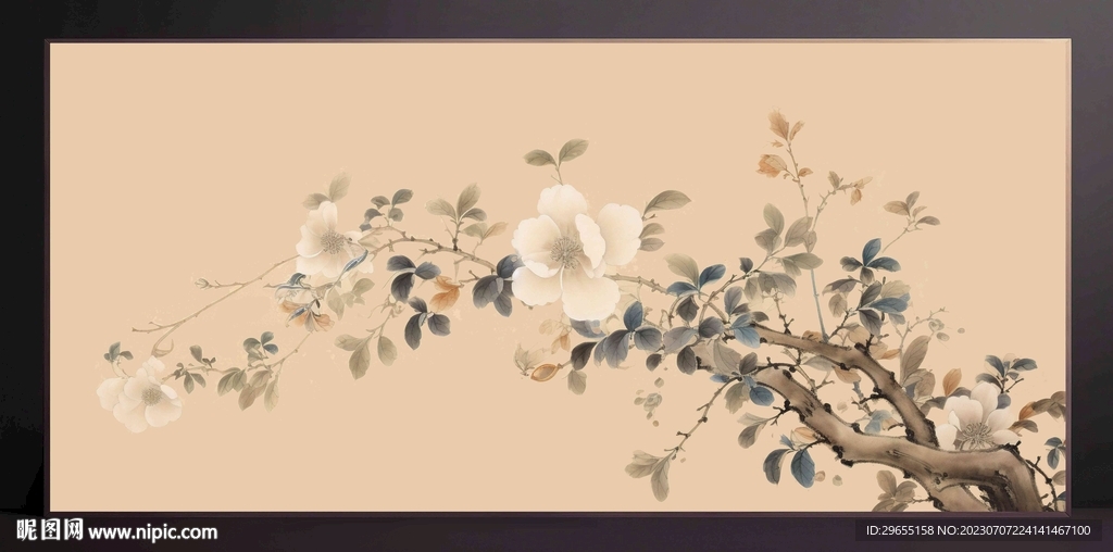 山水画装饰画无框画