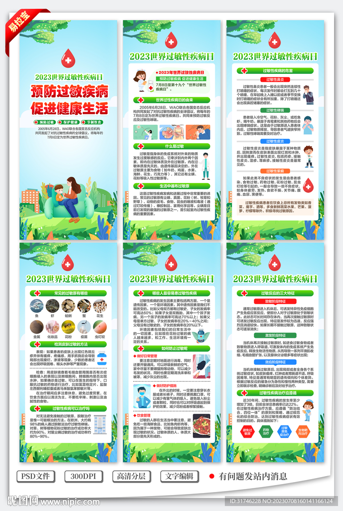 2023年世界过敏性疾病日展架