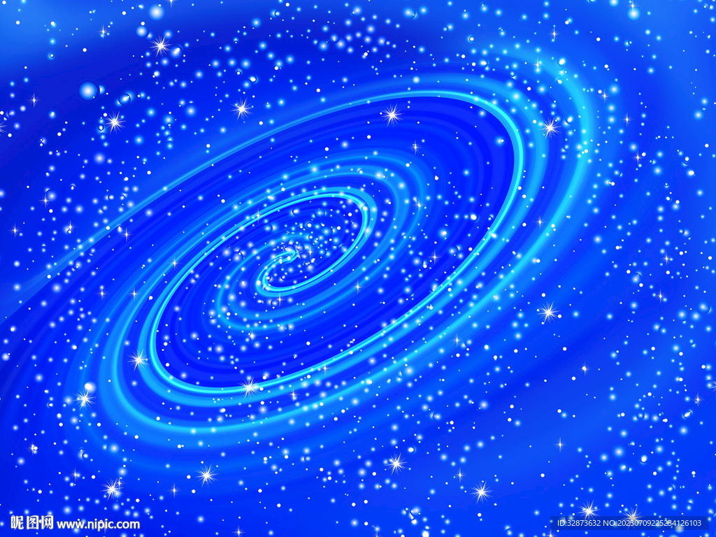 蓝色星轨星空