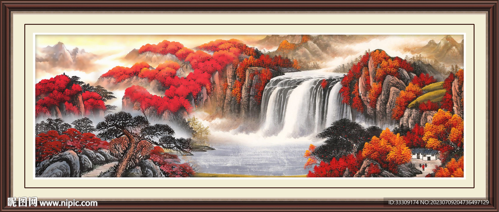 聚宝盆风水画