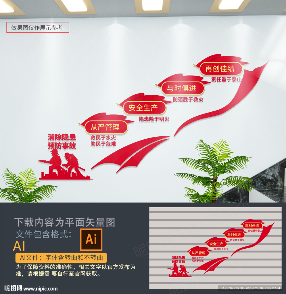 消防局楼梯间文化墙
