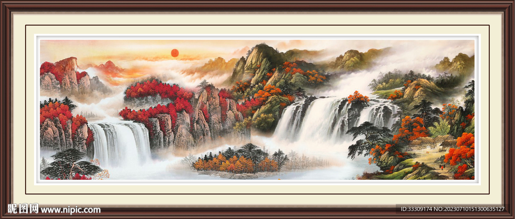 聚宝盆风水画