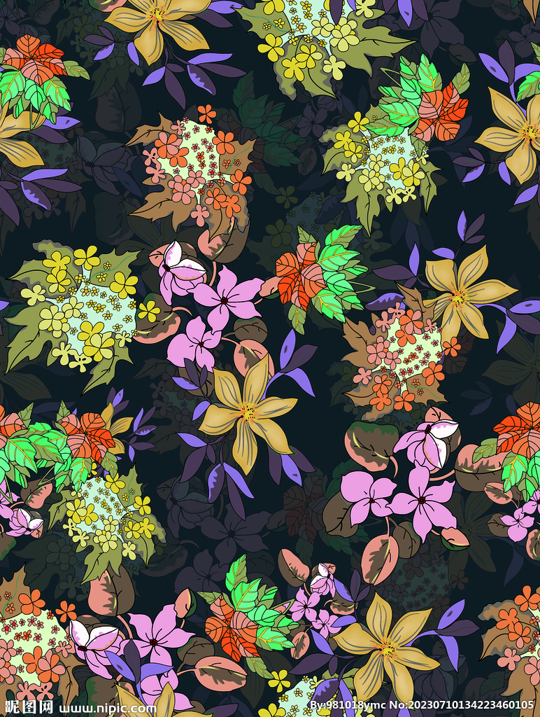 水彩花  手绘花  大花 