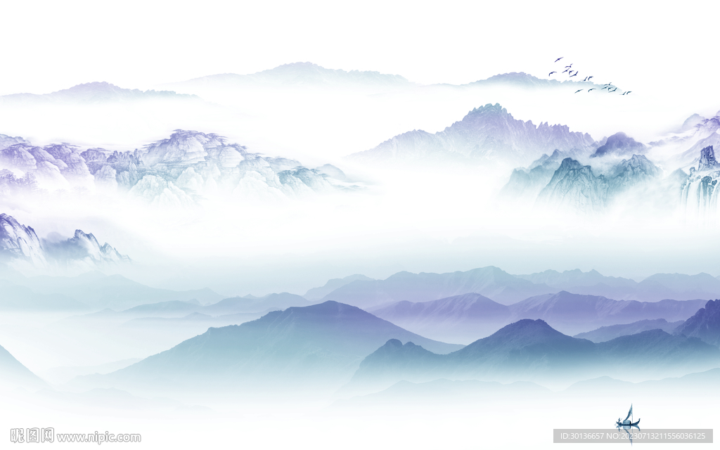 简约 高清背景山水 tiF分层