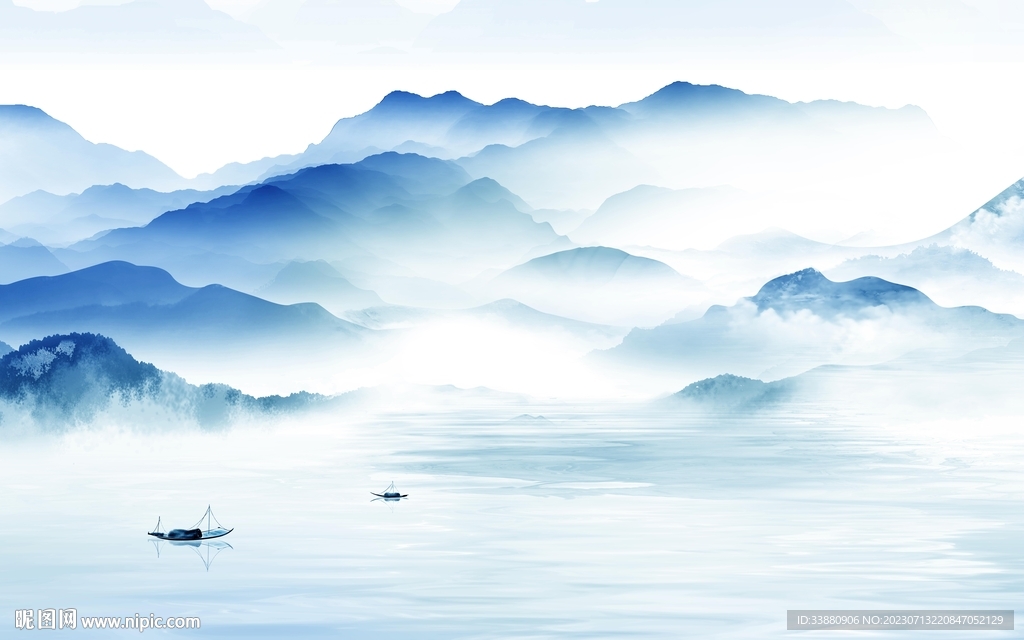 高清 极简新款山水 tiF分层