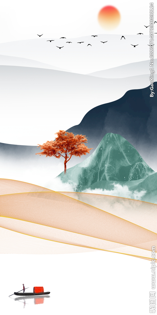清晰 新现代玄关画 TiF分层