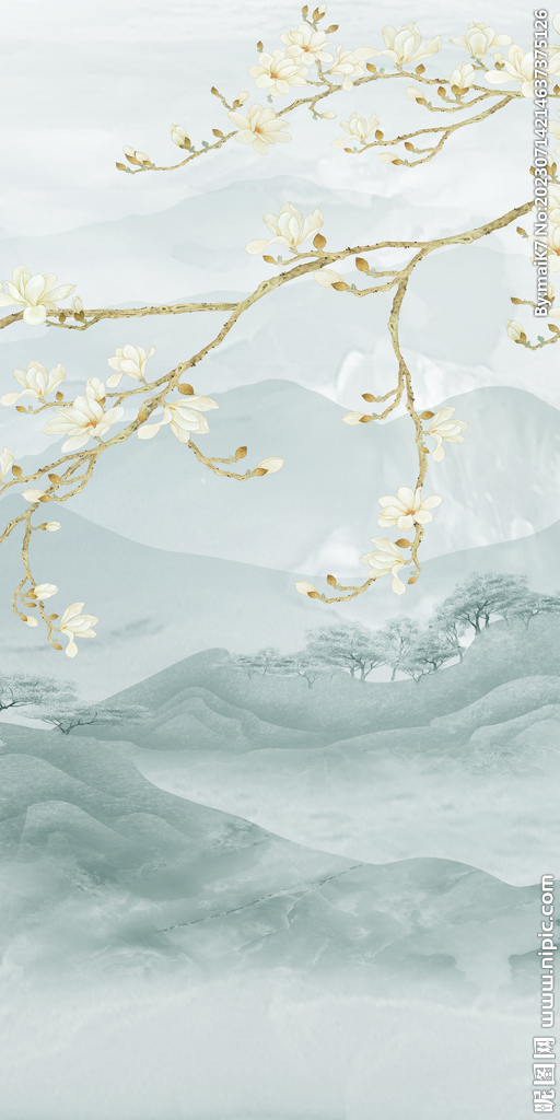 意境 爆款图玄关画 Tif分层