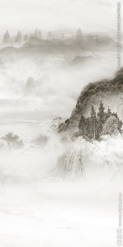 最新 中式图玄关画 Tif分层