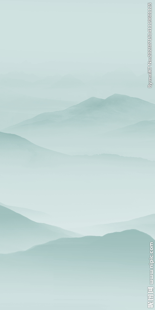 蓝色 高雅新玄关画 Tif分层
