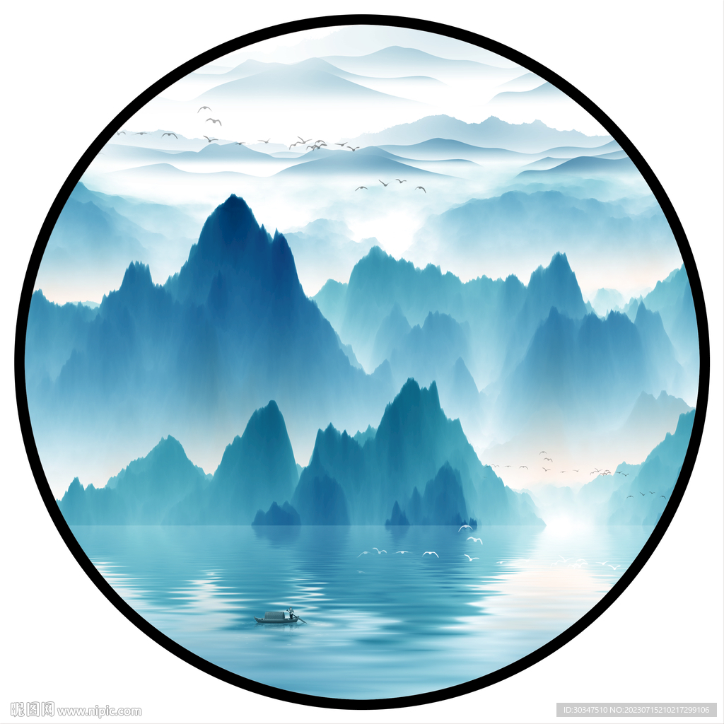 水墨山水装饰画