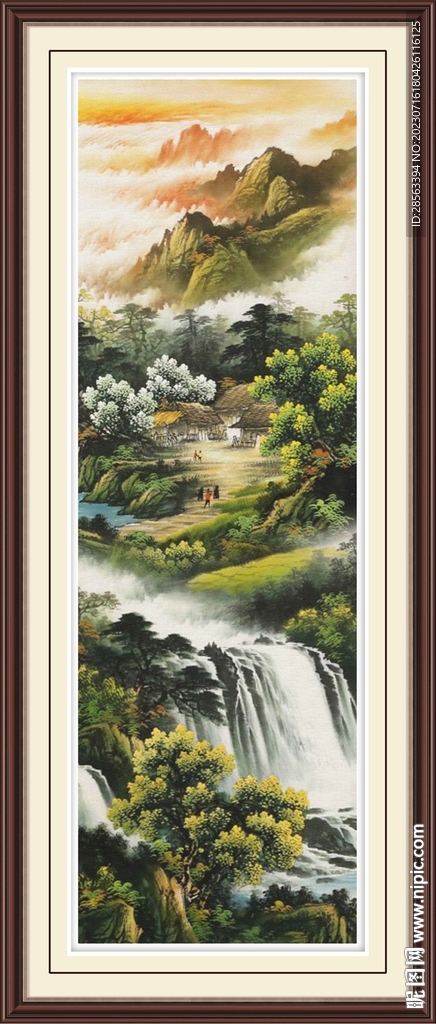 竖幅山水风景