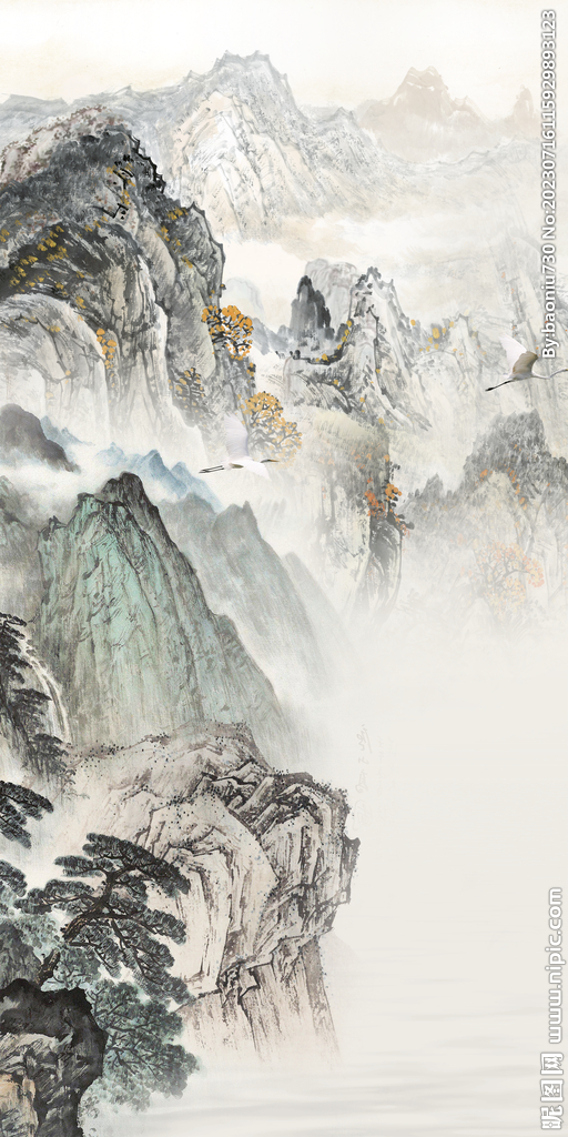 古风 大气新玄关画 tiF分层