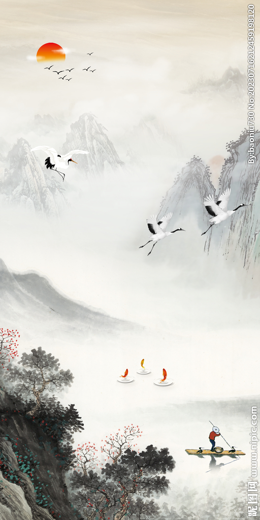 现代 中式高端玄关 Tif分层