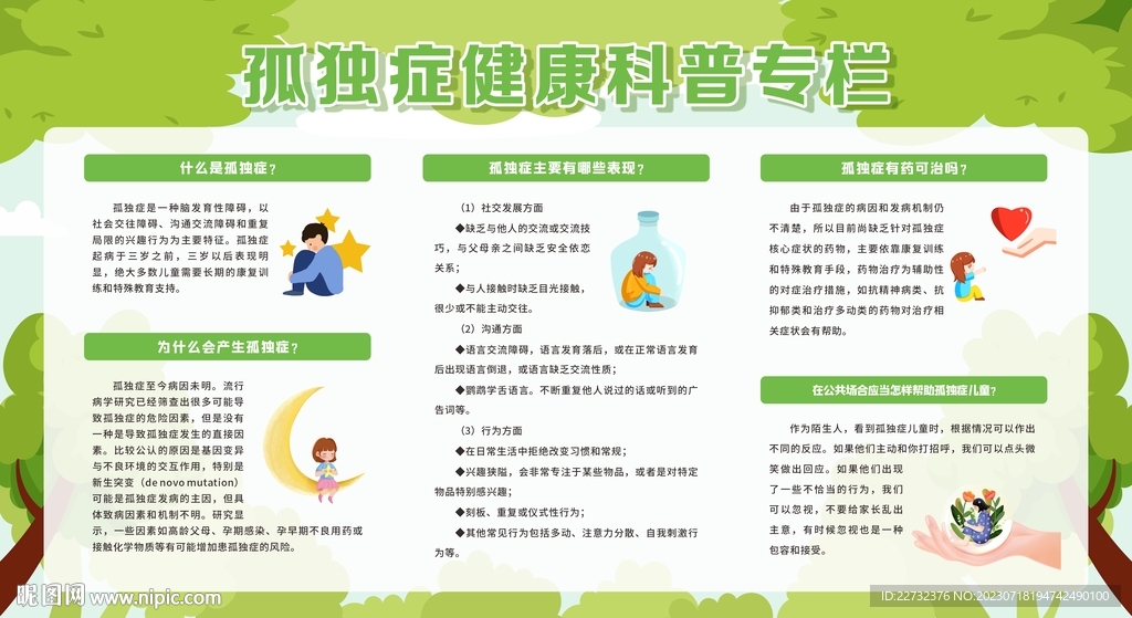自闭症孤独症展板