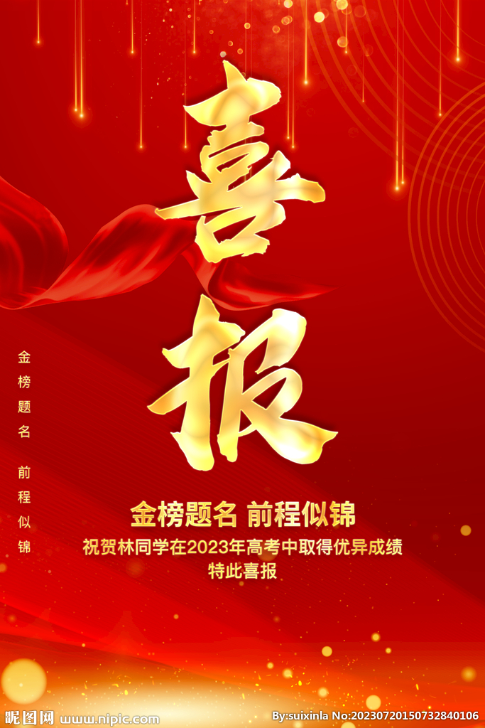 喜报海报