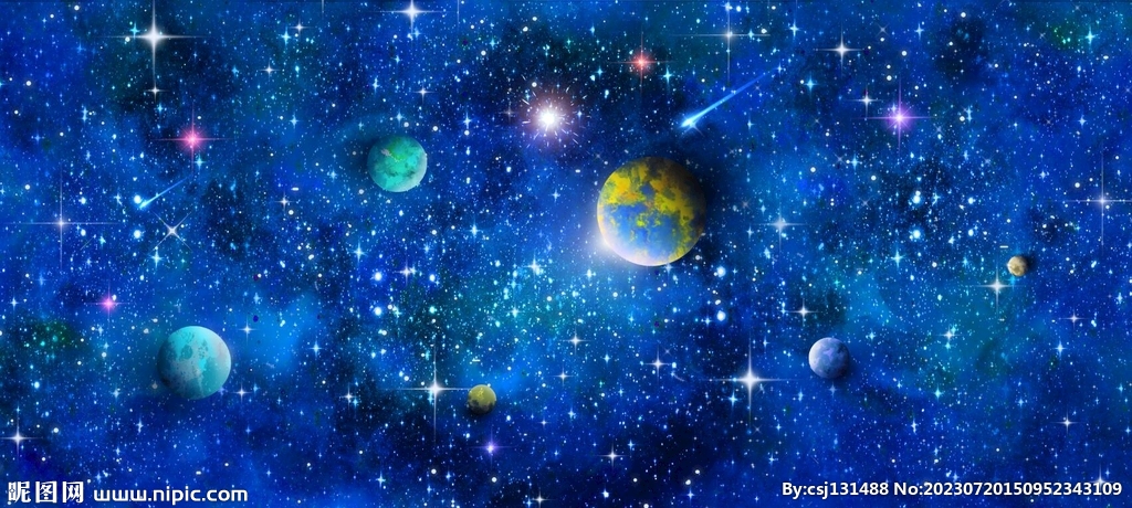 蓝色星空背景