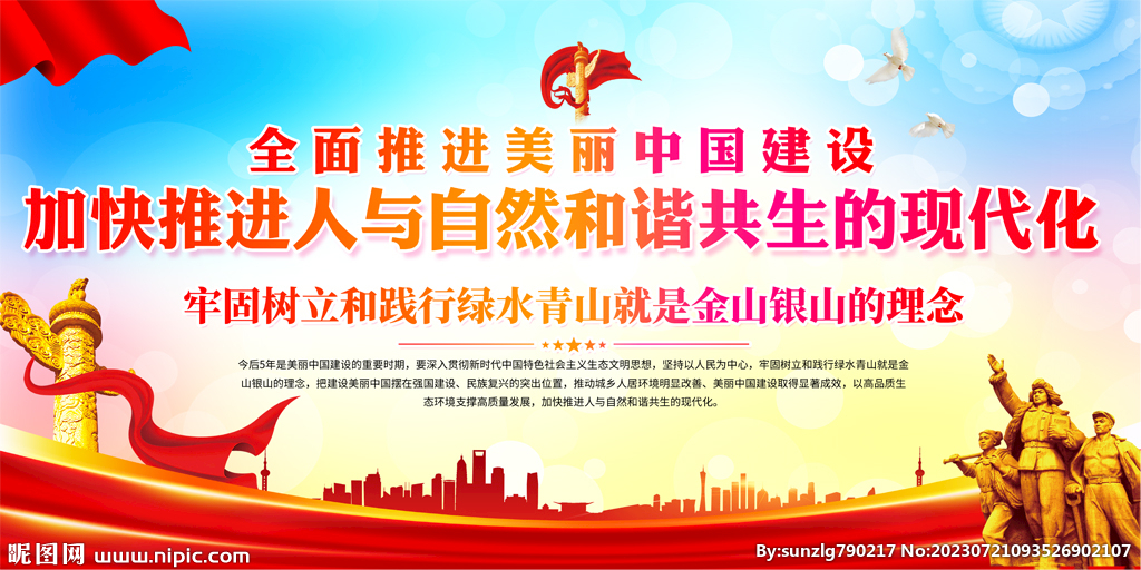 全面推进美丽中国建设展板
