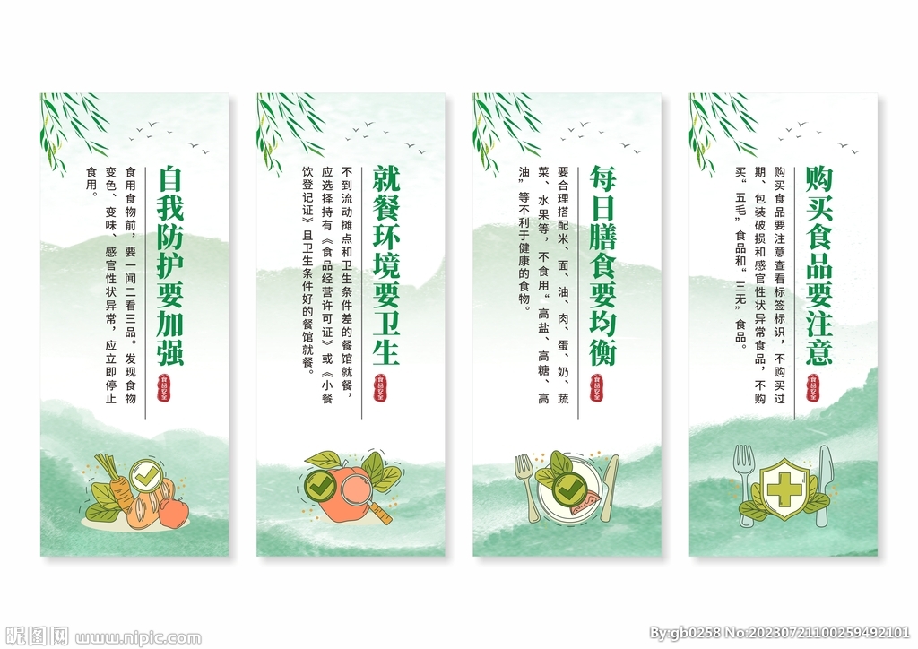 食品安全挂画展板