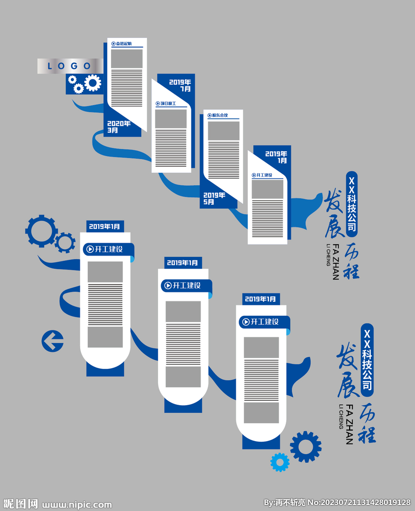 发展历程楼道文化墙