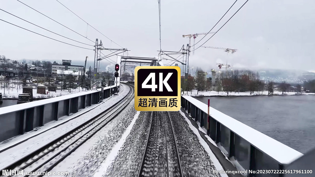 冬季车站铁道沿线风景