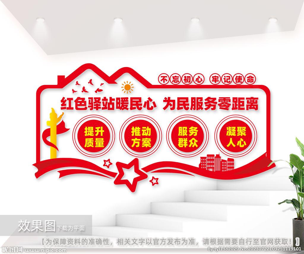 红色驿站文化墙图片