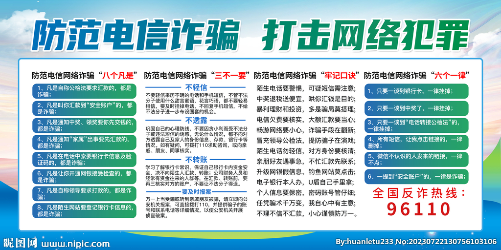 预防电信诈骗宣传栏