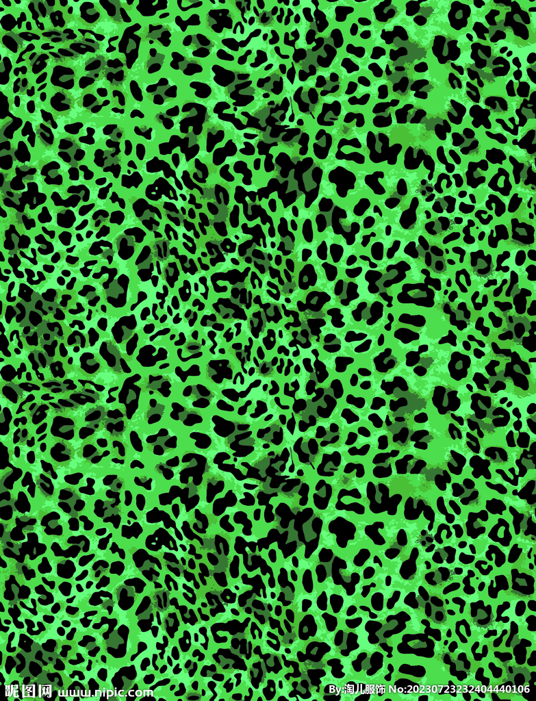 绿底豹纹
