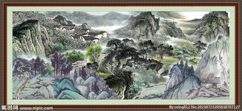 巨幅山水画 
