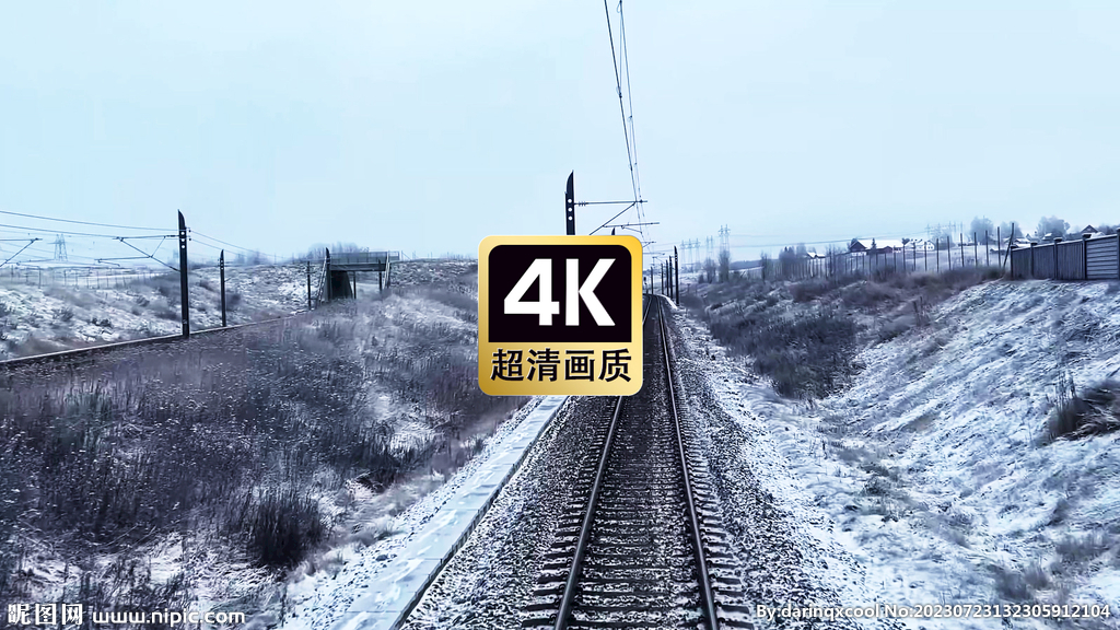 冬日铁路周边雪景