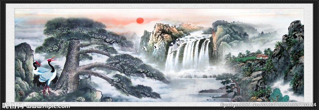山水迎客松