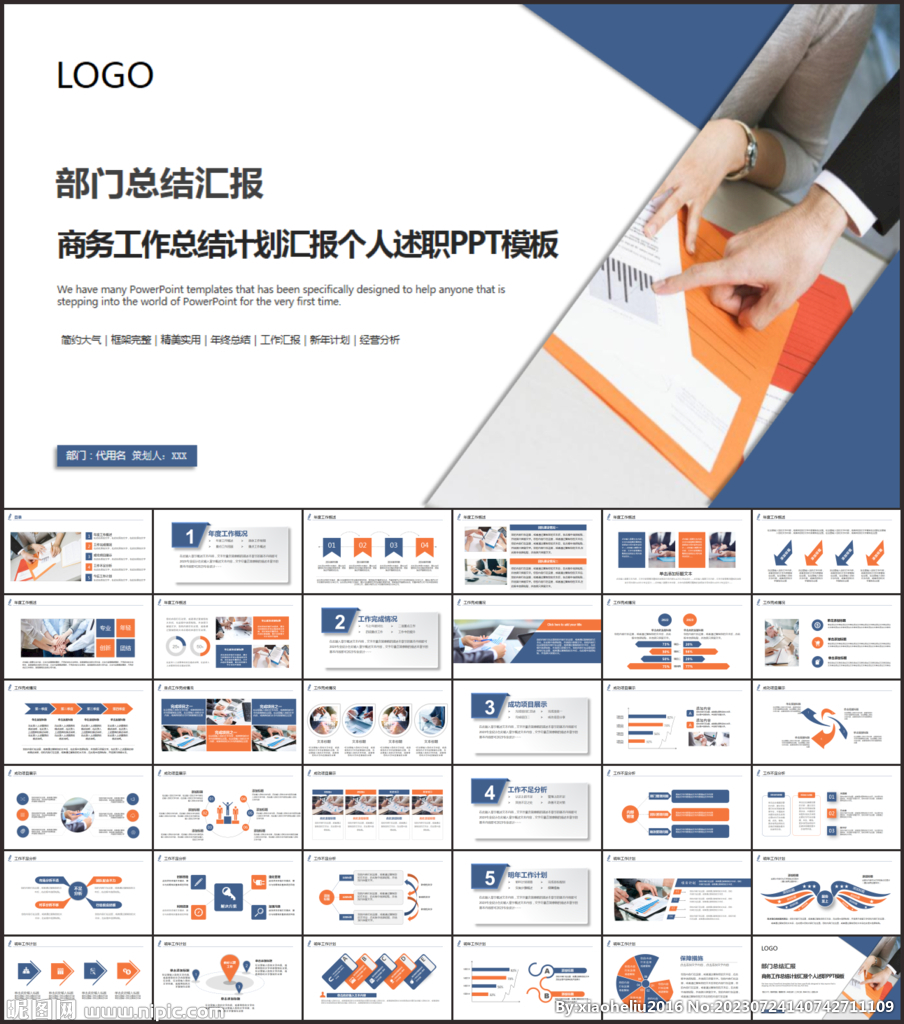 部门工作总结汇报PPT