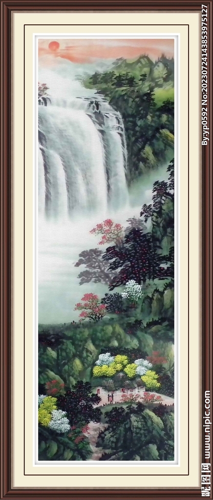 国画山水风景山水画
