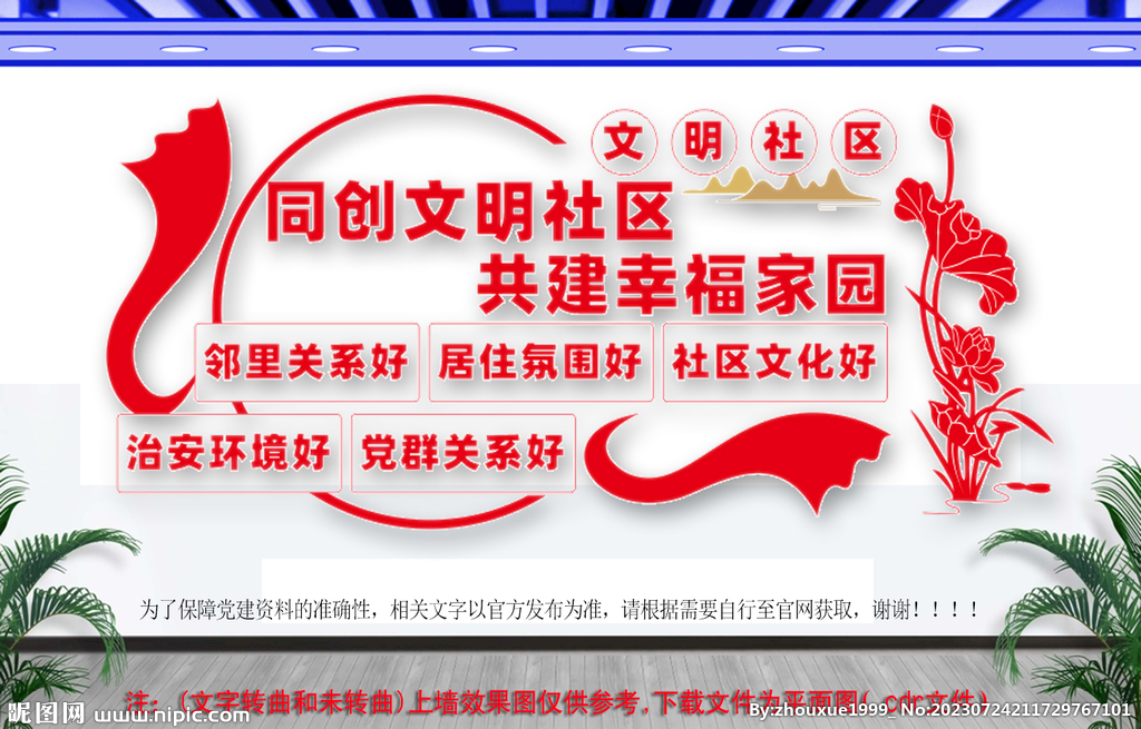文明社区文化墙