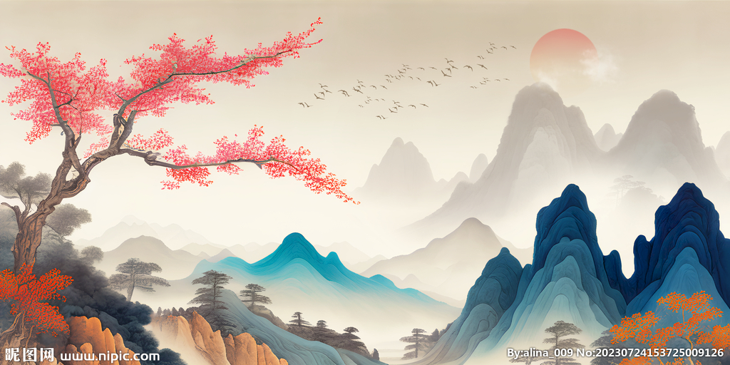 新中式风景画