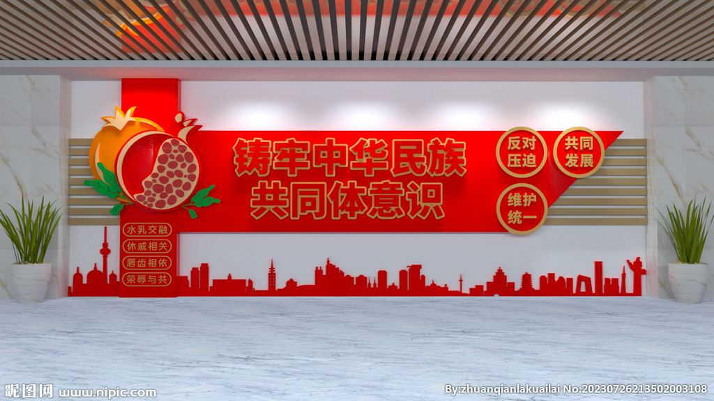 民族团结党建文化墙