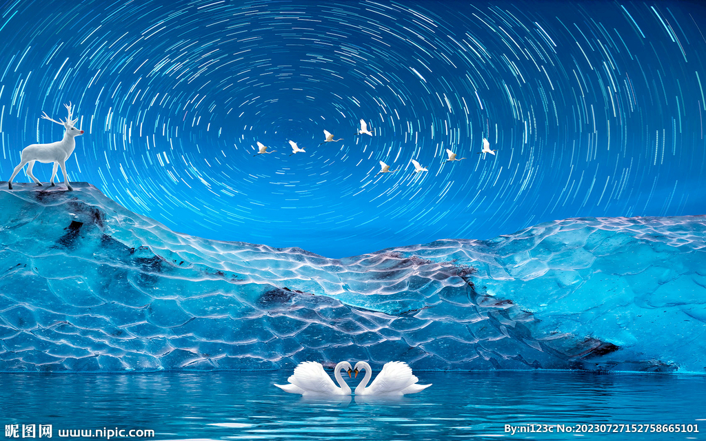宇宙黑夜玄幻背景墙