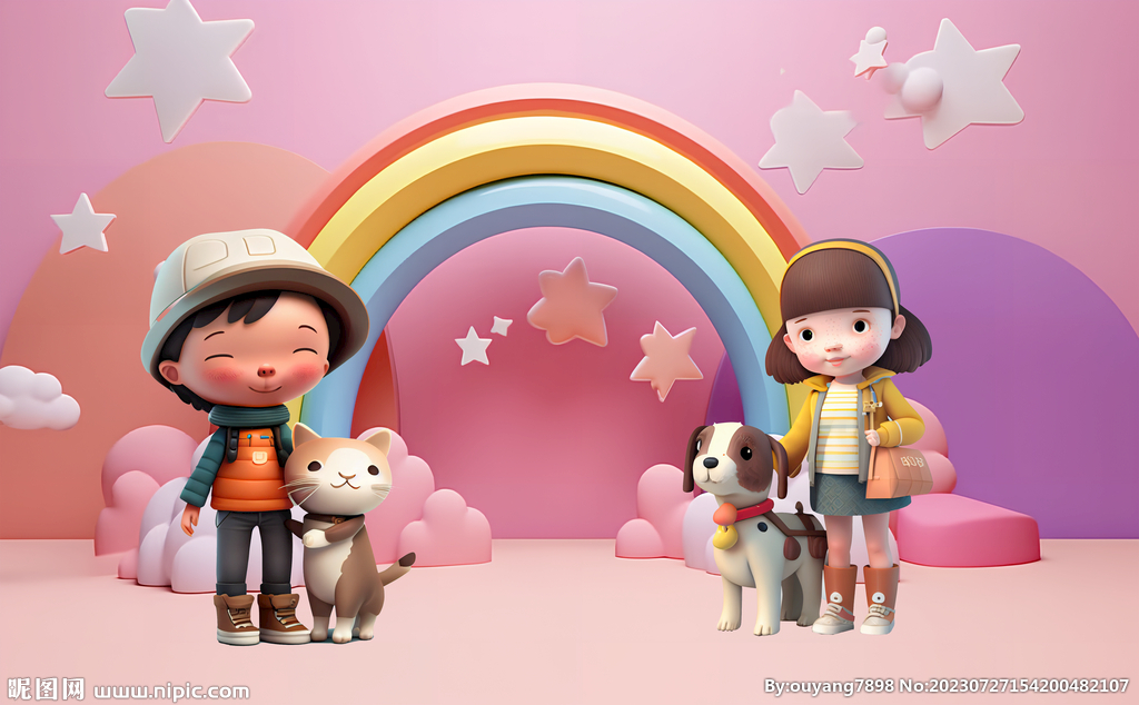  立体卡通装饰画 