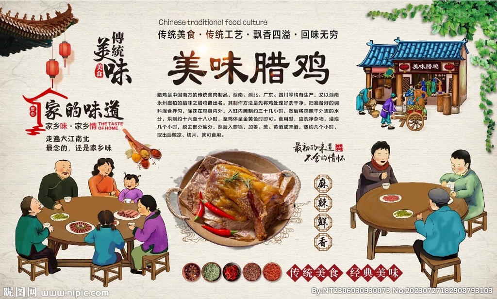 腊鸡背景墙
