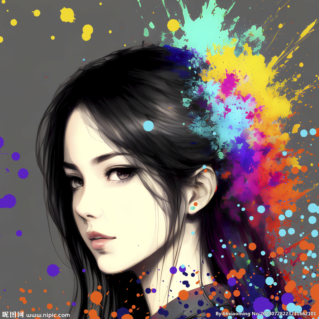 泼墨美女