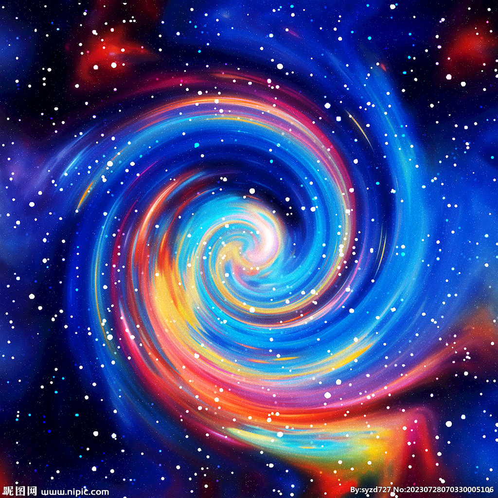 梦幻彩虹旋涡星空