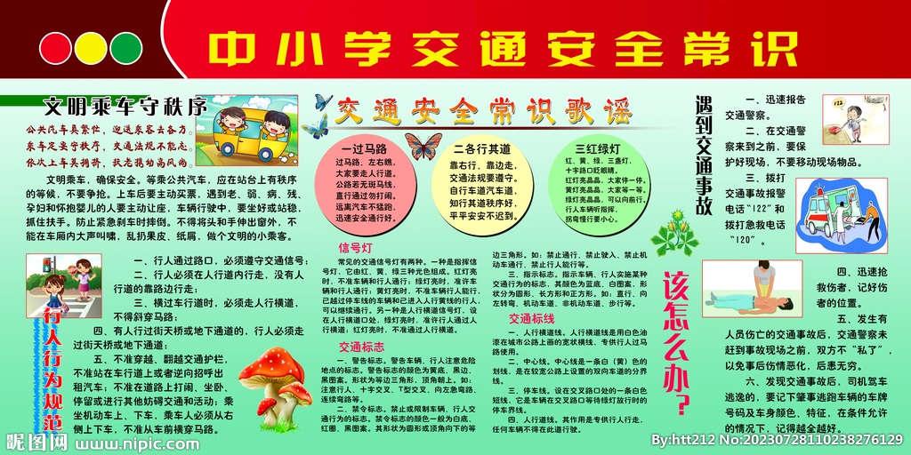 中小学交通安全常识展板