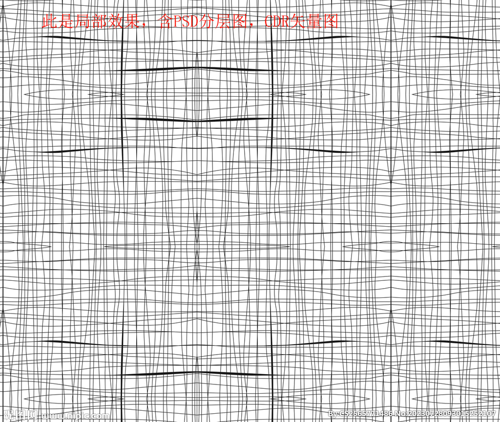 矢量抽象格子线条丝印图