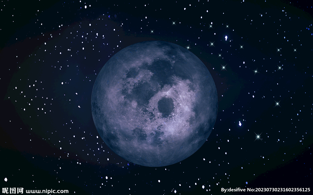 月球星空背景墙